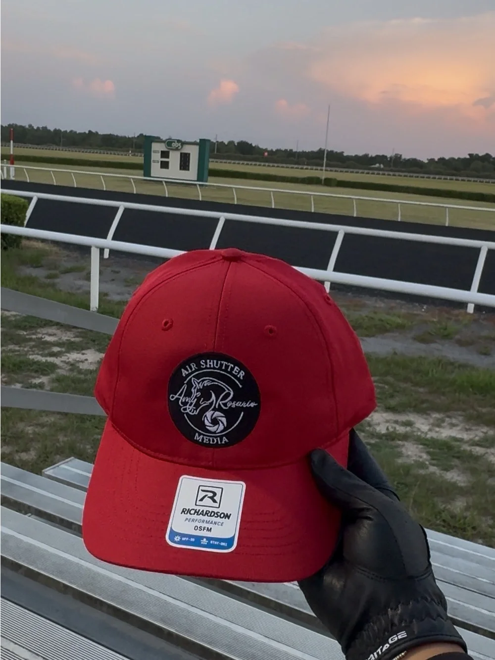 Richardson Red Baseball Cap with Air Shutter Media Patch